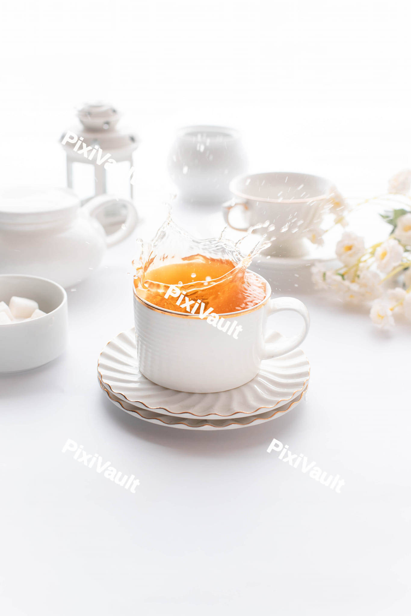 Teacup on the table